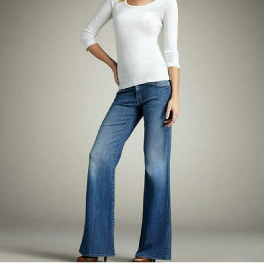MOTHER Blue Flare & Wide Leg Jeans